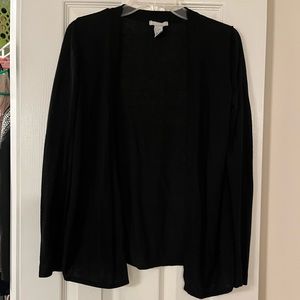 Sleek Black Cardigan, dressy or casual, perfect for every day wear. Size S